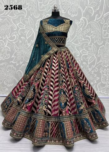 D.NO. 2568 BY ANJANI ART SOFT NET LEHENGA CHOLI MANUFACTURER IN INDIA